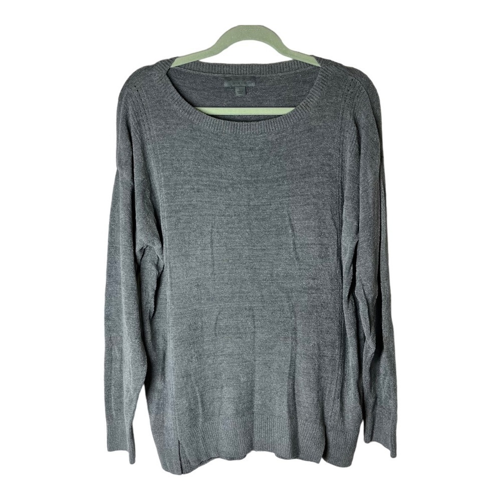 Barefoot Dreams Cozy Chic Ultra Lite Dockside Pullover In Grey Size Large